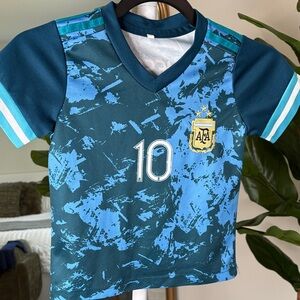 Kids Blue and Teal Soccer Jersey